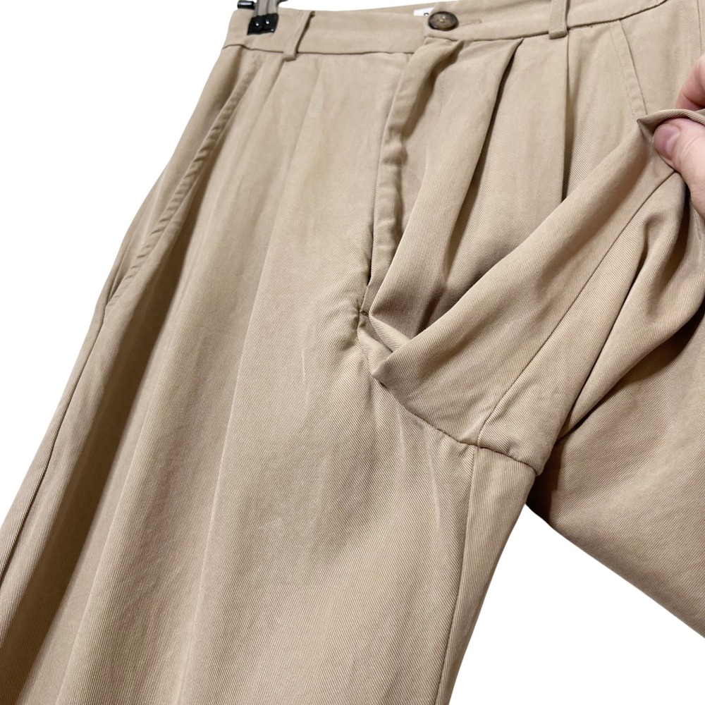 Reformation Mason Women's 0 Tan Tencel Wide Leg Trouser Office Minimal Chic - Picture 4 of 9